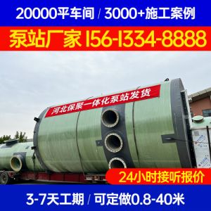 江西省宜春卧式一体化泵站 海绵城市 抗旱供水保聚玻璃钢